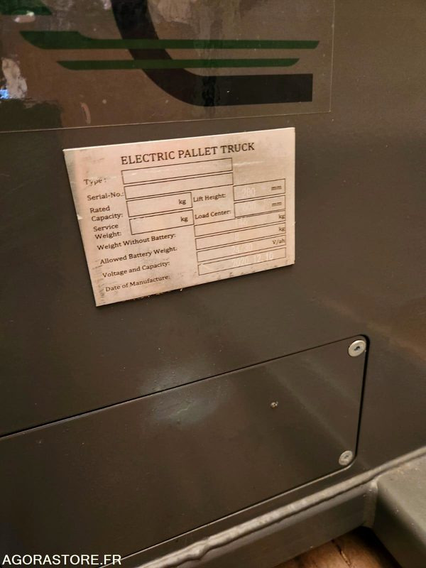 Transpalette électrique 1500kg - neuf - آليات: صورة 2 Transpalette électrique 1500kg - neuf - آليات: صورة 2