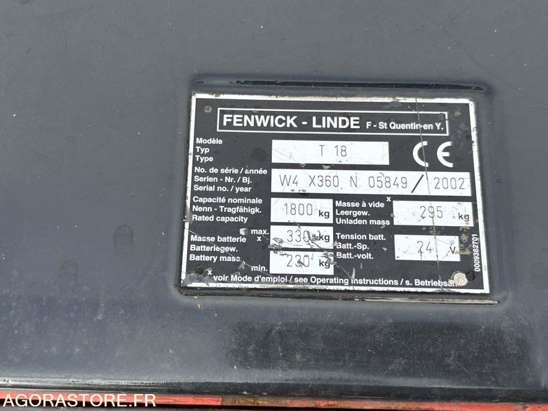 Transpalette électrique 1800kg Fenwick T18 - شاحنة باليت: صورة 5 Transpalette électrique 1800kg Fenwick T18 - شاحنة باليت: صورة 5