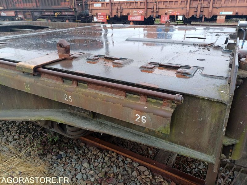Wagon plat intermodal type Sggnss – modèle 6432B0-4, 72 pieds - 2003 (ref 1173) - آليات: صورة 4 Wagon plat intermodal type Sggnss – modèle 6432B0-4, 72 pieds - 2003 (ref 1173) - آليات: صورة 4