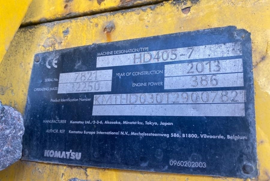 Komatsu HD405-7 - شاحنة قلاب صلبة: صورة 3 Komatsu HD405-7 - شاحنة قلاب صلبة: صورة 3