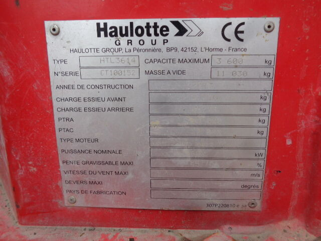 رافعة تلسكوبية Haulotte HTL3614: صورة 14