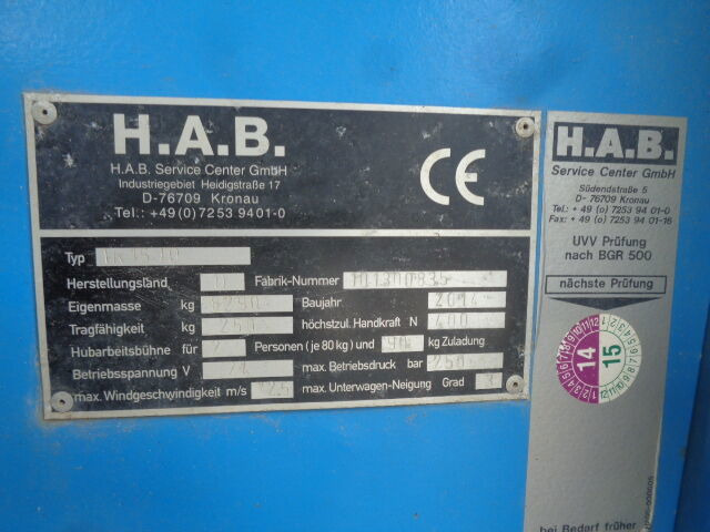 رافعة سلة تلسكوبية Hitachi H.A.B TR16JD: صورة 18