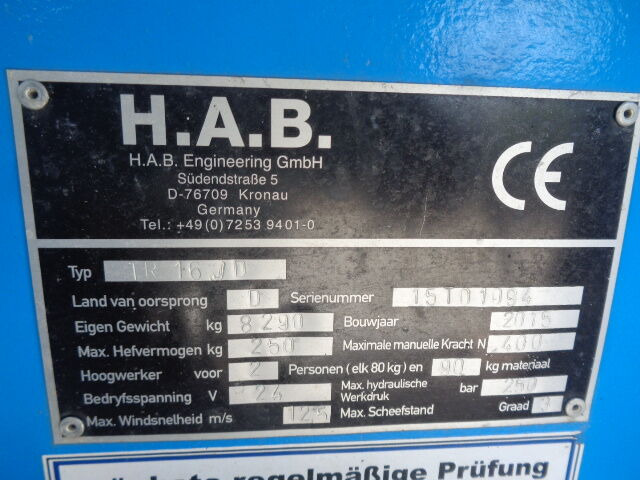 رافعة سلة تلسكوبية Hitachi H.A.B TR16JD: صورة 18