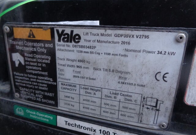Yale GDP 35 VX - رافعة شوكية ديزل: صورة 4 Yale GDP 35 VX - رافعة شوكية ديزل: صورة 4