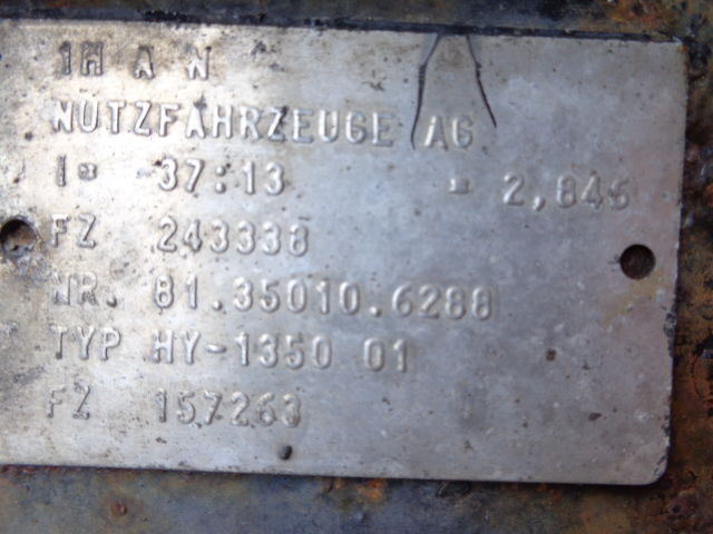 MAN HY - 1350 all ratios 2.85 ; 3.08 ; 2.71 ; 3.7 . 81350106134, 813 - صندوق التروس التفاضلية - شاحنة: صورة 5 MAN HY - 1350 all ratios 2.85 ; 3.08 ; 2.71 ; 3.7 . 81350106134, 813 - صندوق التروس التفاضلية - شاحنة: صورة 5
