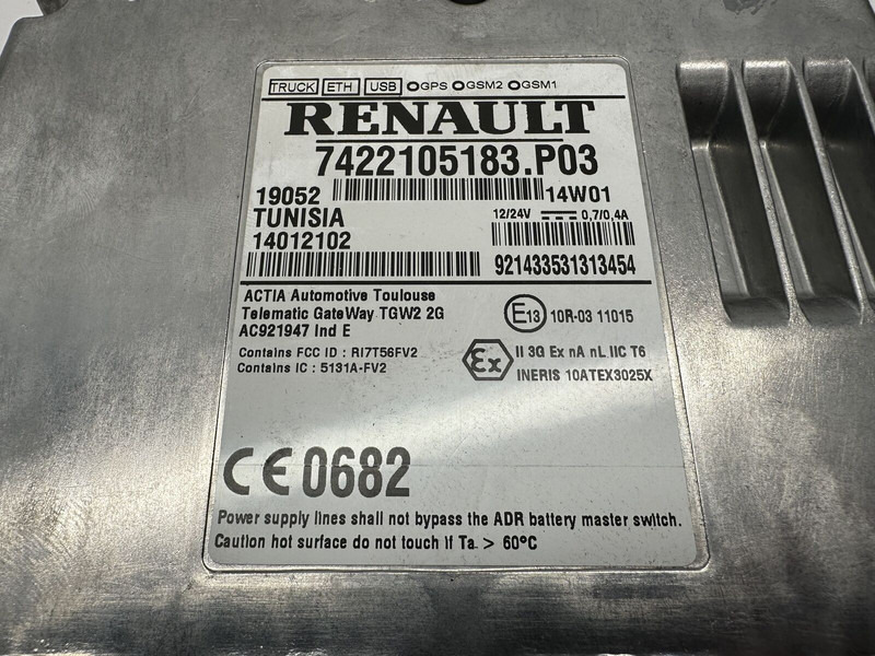 Renault Telematic Gateway TGW2 - وحدة تحكم الكتروني - شاحنة: صورة 3 Renault Telematic Gateway TGW2 - وحدة تحكم الكتروني - شاحنة: صورة 3