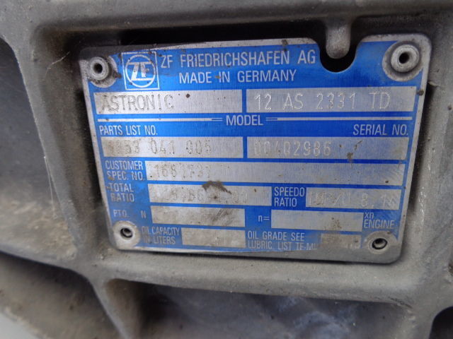 ZF gearbox 12AS2331TD 12AS2331 TD - صندوق التروس - شاحنة: صورة 5 ZF gearbox 12AS2331TD 12AS2331 TD - صندوق التروس - شاحنة: صورة 5