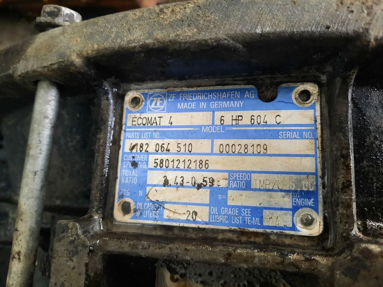 IVECO ZF 6HP604C Cursor 8. 6HP594C IVECO Cursor 8 - صندوق التروس - حافلة: صورة 5 IVECO ZF 6HP604C Cursor 8. 6HP594C IVECO Cursor 8 - صندوق التروس - حافلة: صورة 5