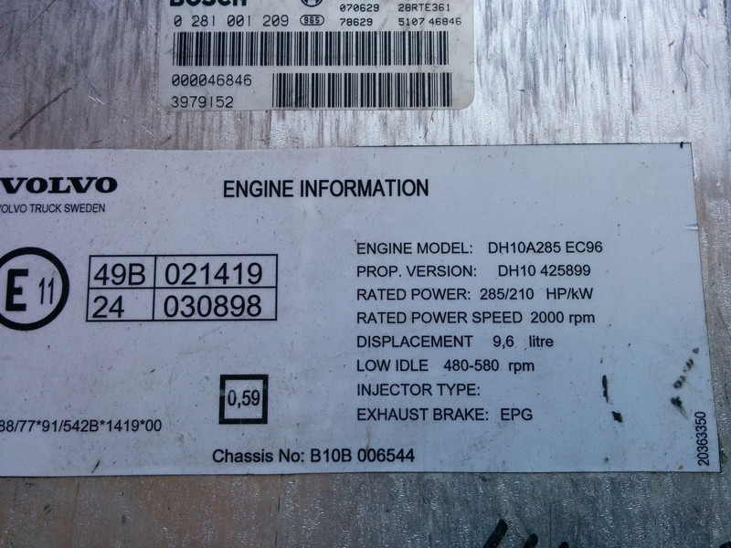 Volvo Bosh 0986282023 . /1209/ - وحدة تحكم الكتروني: صورة 3 Volvo Bosh 0986282023 . /1209/ - وحدة تحكم الكتروني: صورة 3