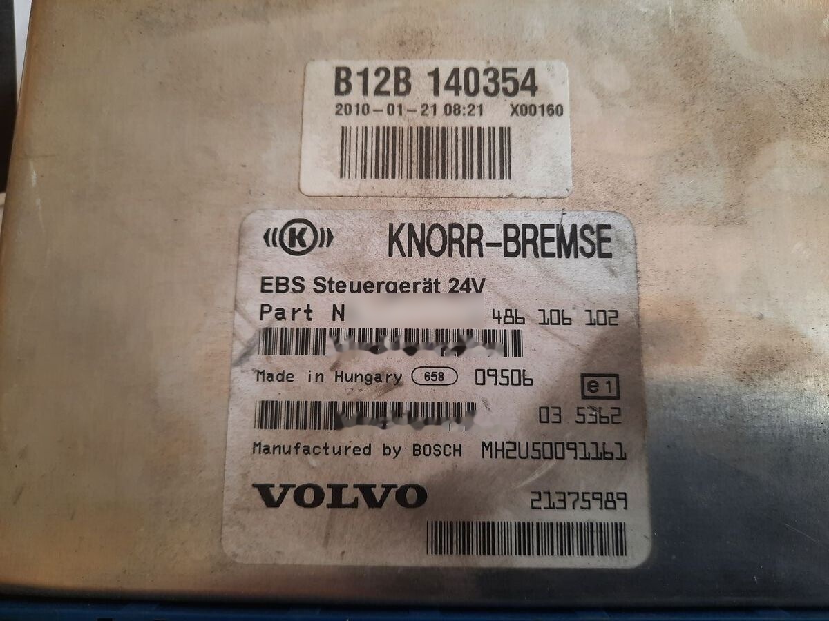 وحدة تحكم الكتروني - حافلة Volvo KNOR-BREMSE EBS 0486106063, 0486106028.\\\\ 0486106050 .\\ 063\\   Volvo Scania: صورة 12