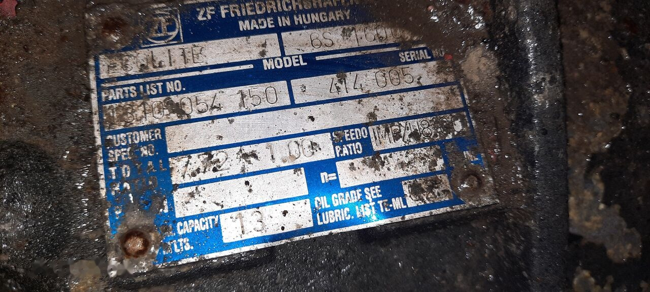 ZF 6S1600 IVECO MAN - صندوق التروس - حافلة: صورة 5 ZF 6S1600 IVECO MAN - صندوق التروس - حافلة: صورة 5
