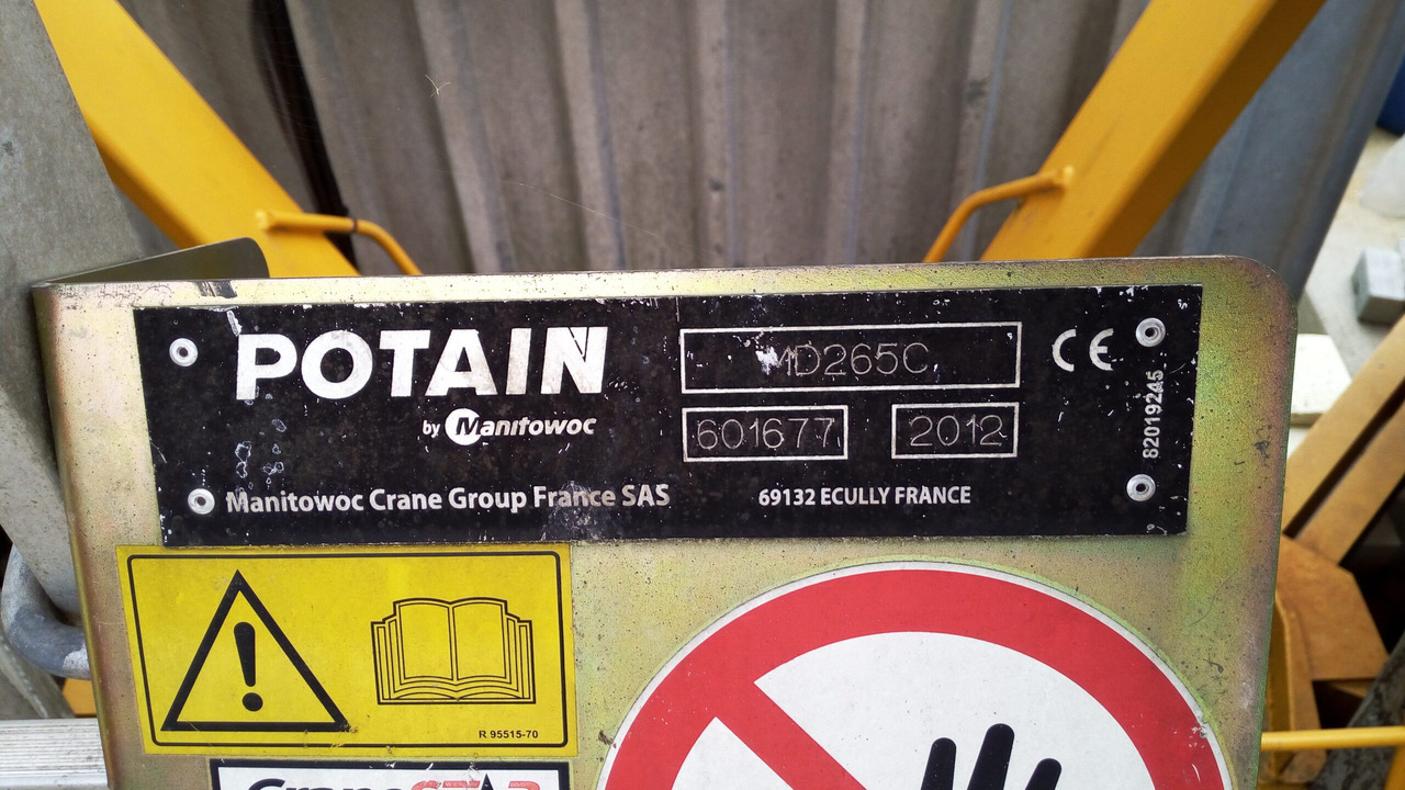 Potain MD 265 - رافعة برجية: صورة 1 Potain MD 265 - رافعة برجية: صورة 1