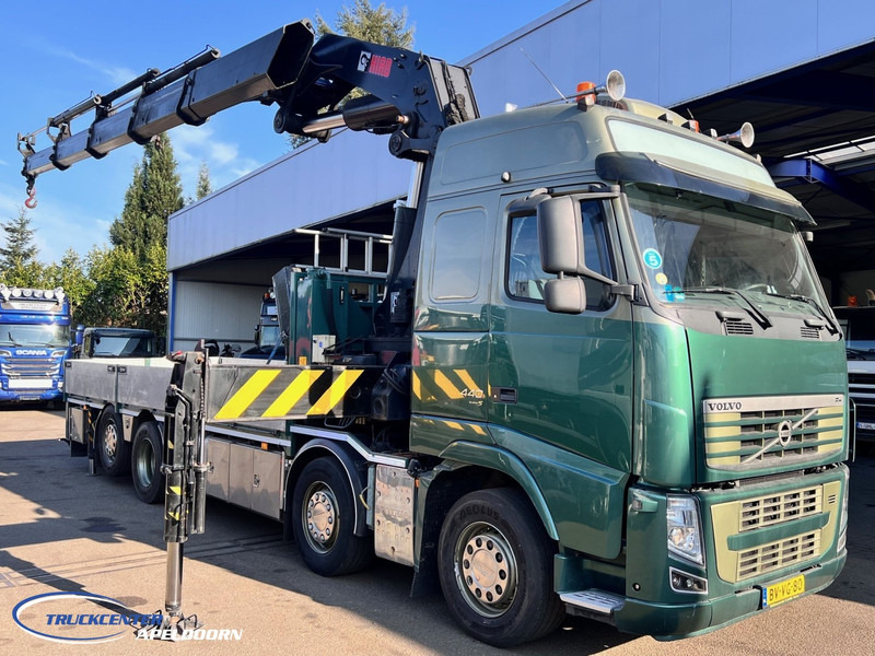 Volvo FH 440 HIAB 800 E4, 8x2 - شاحنات مسطحة, شاحنة كرين: صورة 1 Volvo FH 440 HIAB 800 E4, 8x2 - شاحنات مسطحة, شاحنة كرين: صورة 1