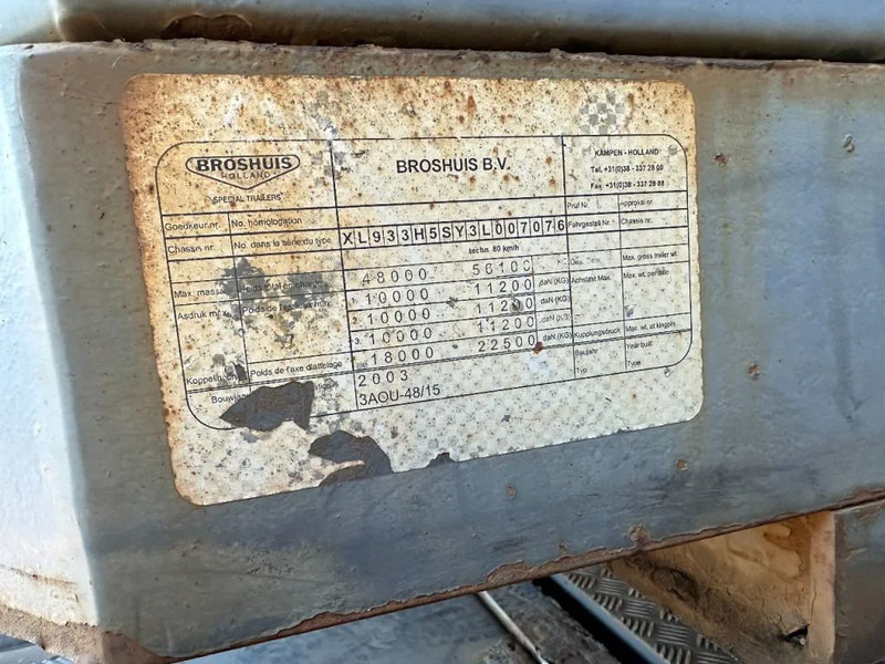 عربة منخفضة مسطحة نصف مقطورة Broshuis 3 X EXTENDABLE TOTALE 42 M + EXTENSION TRACK DEFECTIVE: صورة 13
