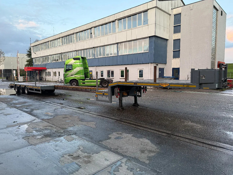 Broshuis E-2190/27 6,3 M EXTENDABLE, LAST AXLE STEERING - عربة منخفضة مسطحة نصف مقطورة: صورة 2 Broshuis E-2190/27 6,3 M EXTENDABLE, LAST AXLE STEERING - عربة منخفضة مسطحة نصف مقطورة: صورة 2