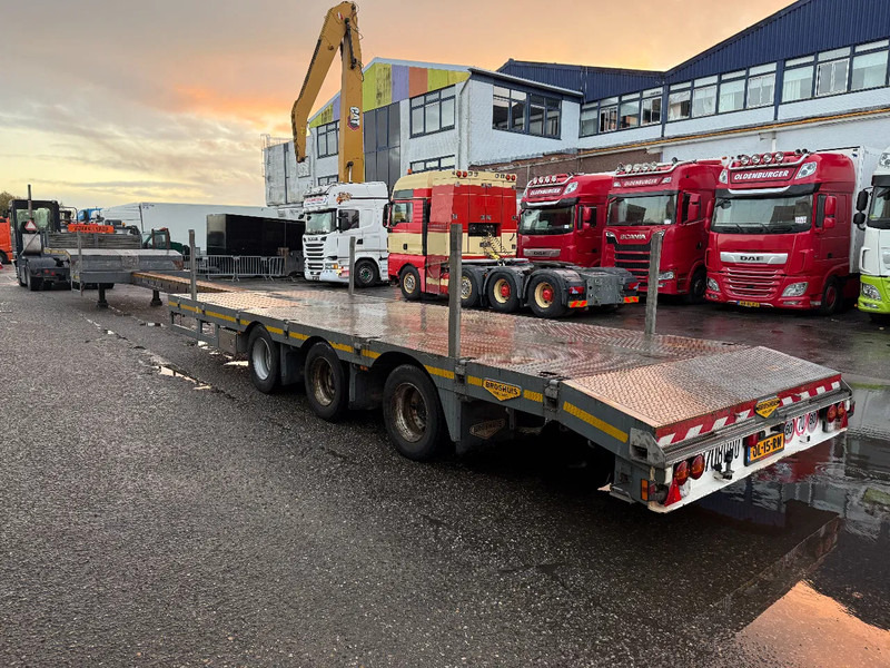 Broshuis E-2190/27 6,3 M EXTENDABLE, LAST AXLE STEERING - عربة منخفضة مسطحة نصف مقطورة: صورة 4 Broshuis E-2190/27 6,3 M EXTENDABLE, LAST AXLE STEERING - عربة منخفضة مسطحة نصف مقطورة: صورة 4