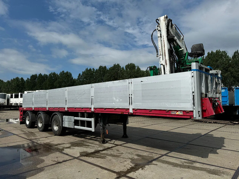Floor FLO 18 30 S2 + KENNIS CRANE 3X STEERING AXLE - نصف مقطورة مسطحة: صورة 1 Floor FLO 18 30 S2 + KENNIS CRANE 3X STEERING AXLE - نصف مقطورة مسطحة: صورة 1