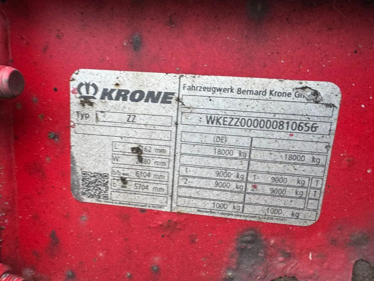 مقطورة دوللي Krone ZZ 2X SAF AXLE UITSCHUIFBARE AANSLUITING: صورة 8
