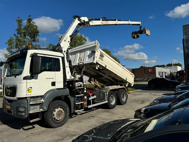 MAN TGS 26.400 6X4 HIAB 166D + REMOTE CONTROL + 2 WAYS KIPPER TÜV TILL 07-2025 - شاحنة قلاب, شاحنة كرين: صورة 1 MAN TGS 26.400 6X4 HIAB 166D + REMOTE CONTROL + 2 WAYS KIPPER TÜV TILL 07-2025 - شاحنة قلاب, شاحنة كرين: صورة 1