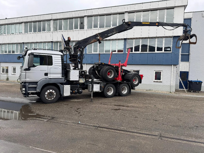 MAN TGS 33.480 6X4 + HIAB 251S.82 + TRAILER 2 AXLE KRAEMER - شاحنة قطع الأشجار, شاحنة كرين: صورة 2 MAN TGS 33.480 6X4 + HIAB 251S.82 + TRAILER 2 AXLE KRAEMER - شاحنة قطع الأشجار, شاحنة كرين: صورة 2
