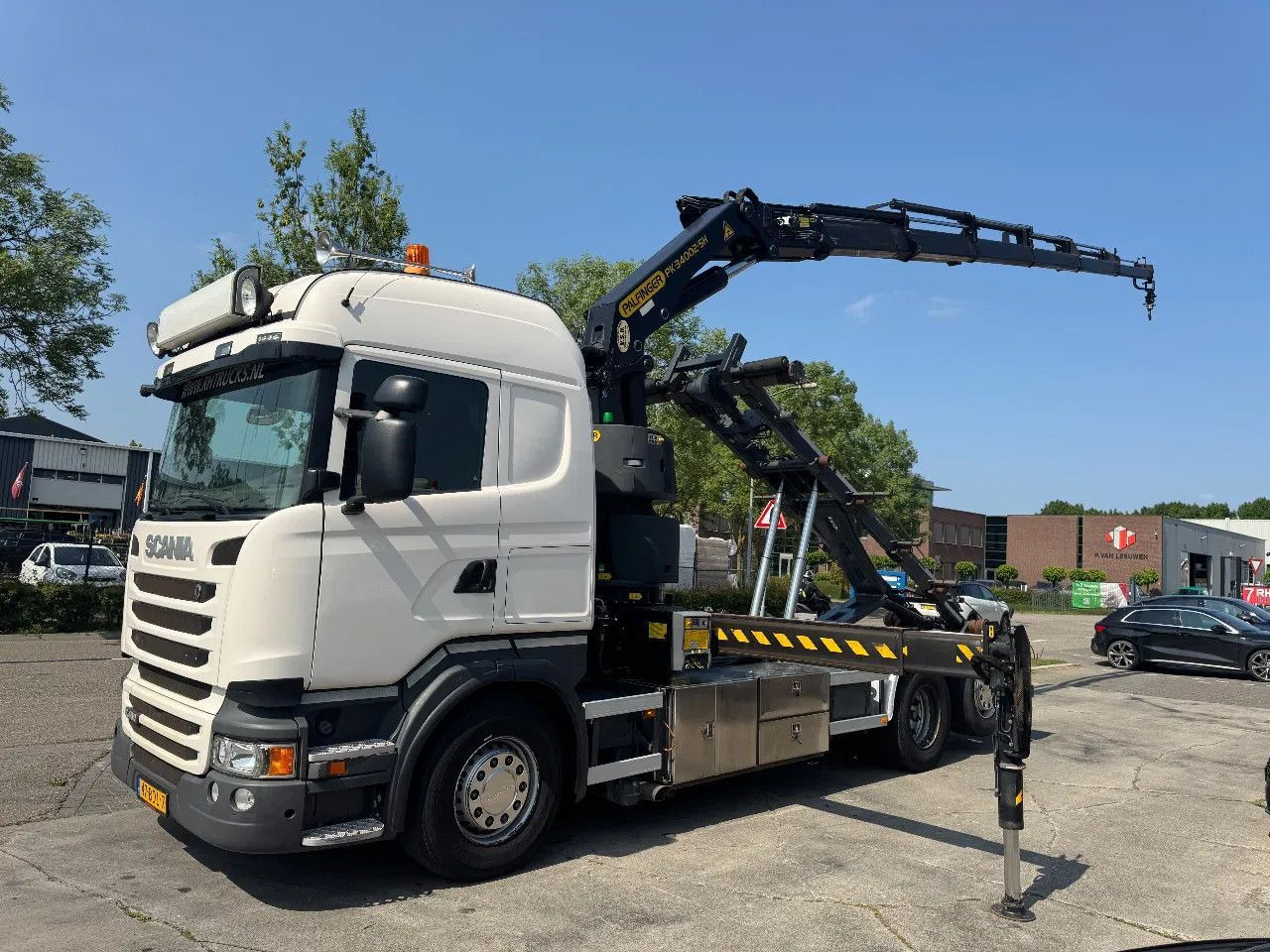 Scania R450 6X2 - EURO 6 + PALFINGER PK 32002-SH + REMO - شاحنة ذات خطاف, شاحنة كرين: صورة 1 Scania R450 6X2 - EURO 6 + PALFINGER PK 32002-SH + REMO - شاحنة ذات خطاف, شاحنة كرين: صورة 1
