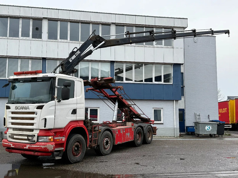 Scania R500 V8 8X4 + HIAB 220-5 + REMOTE + CABLELIFT - FULL STEEL SUSP. MANUAL GEAR. BIG AXLES - شاحنة - نظام الكابلات, شاحنة كرين: صورة 1 Scania R500 V8 8X4 + HIAB 220-5 + REMOTE + CABLELIFT - FULL STEEL SUSP. MANUAL GEAR. BIG AXLES - شاحنة - نظام الكابلات, شاحنة كرين: صورة 1