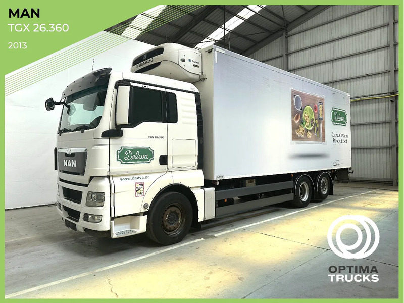 MAN TGX 26.360 steerable lift axles / hefbare stuurasen / essieux relevables directionnels - شاحنة الفريزر: صورة 1 MAN TGX 26.360 steerable lift axles / hefbare stuurasen / essieux relevables directionnels - شاحنة الفريزر: صورة 1