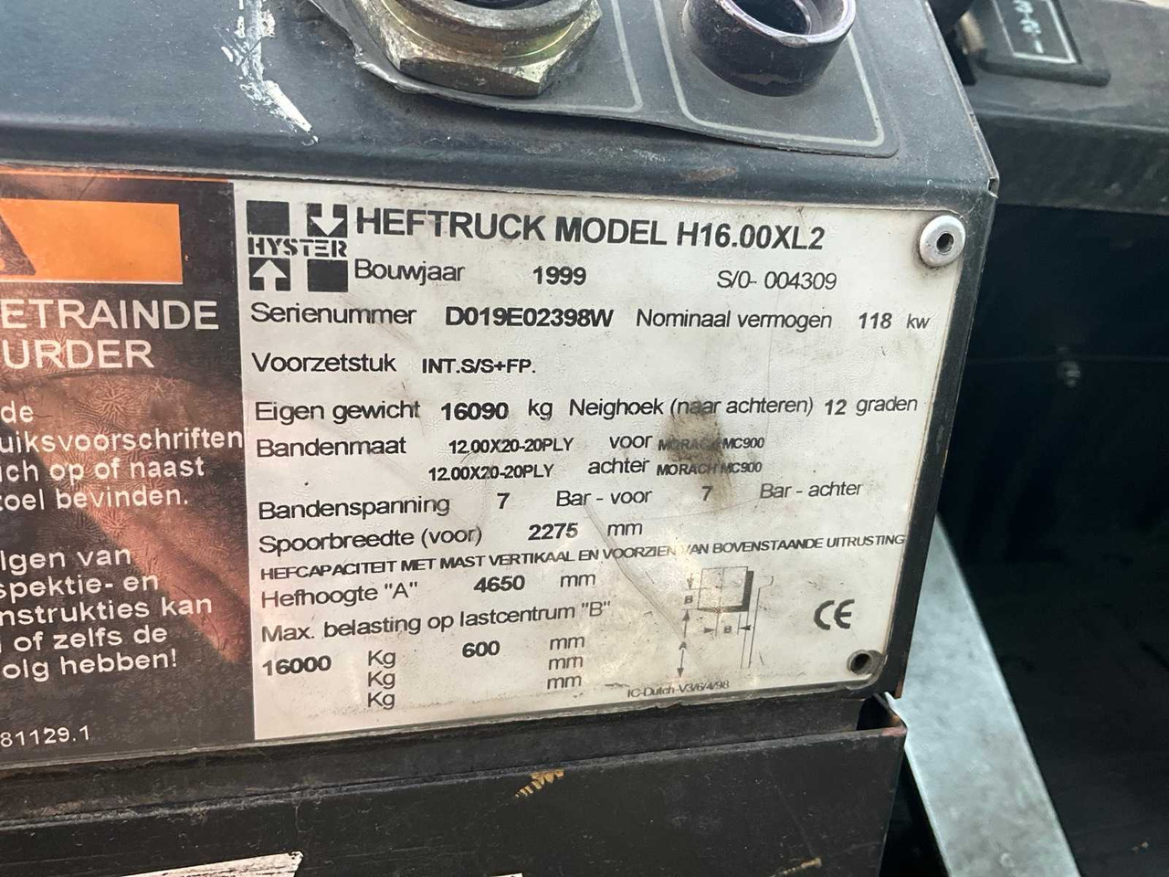 رافعة شوكية 1999 HYSTER H16.00 FORKLIFT: صورة 19 رافعة شوكية 1999 HYSTER H16.00 FORKLIFT: صورة 19