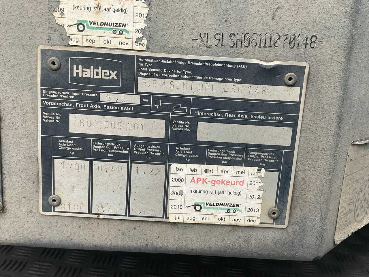 نصف مقطورة 2008 VELDHUIZEN SDO P37-2 SEMI TRAILER: صورة 15