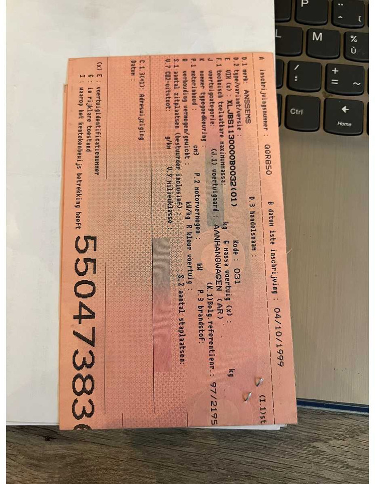 عربة مقطورة ANSSEMS - 1300 - BS1300 - TRAILER: صورة 16