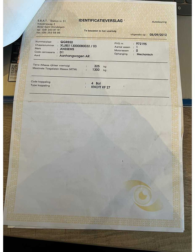 عربة مقطورة ANSSEMS - 1300 - BS1300 - TRAILER: صورة 15