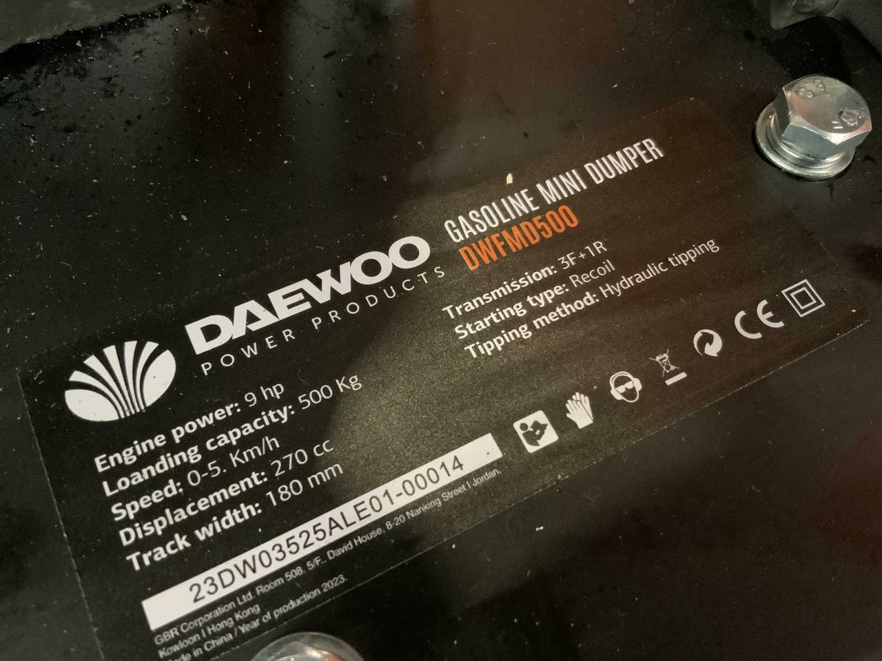 شاحنة التعدين Daewoo DWFMD500: صورة 9
