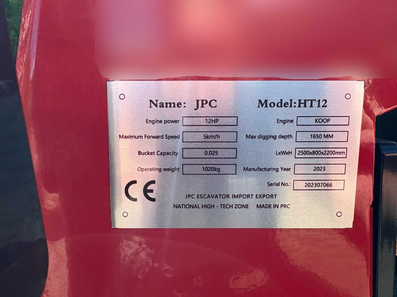 حفارة مُصَّغرة JPC HT12: صورة 10