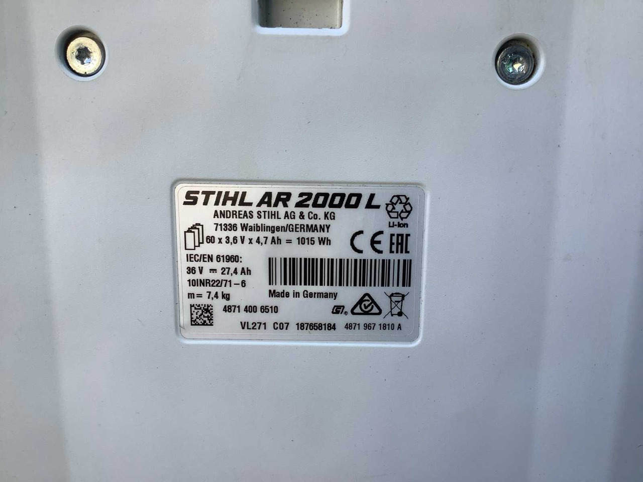 Stihl AR2000 L - معدات الحدائق: صورة 4 Stihl AR2000 L - معدات الحدائق: صورة 4