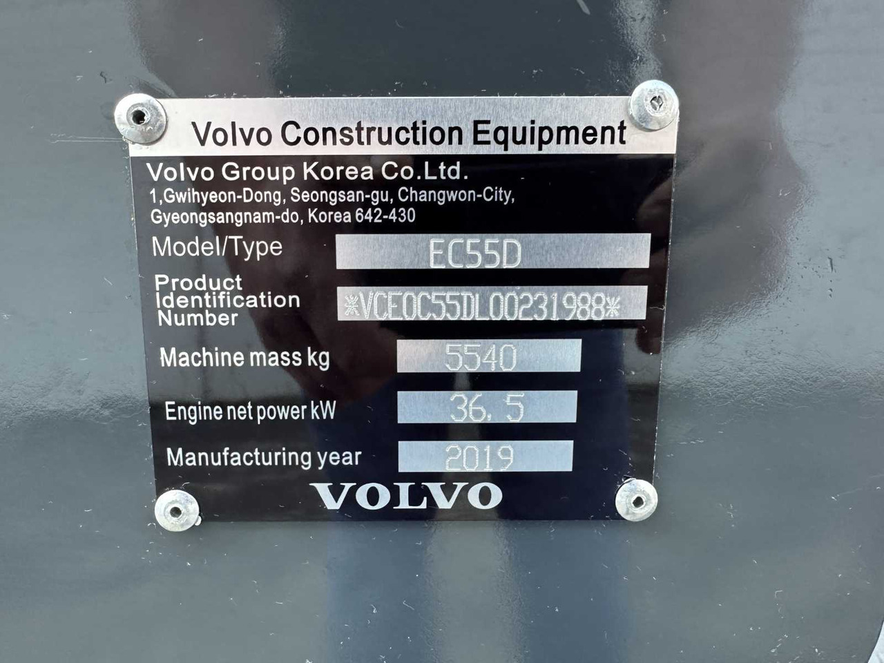 حفار زحاف Volvo EC55D: صورة 43