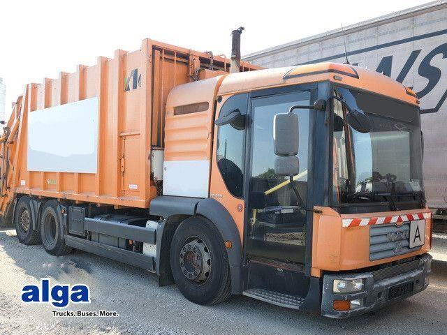 MAN 26.350 TGA 6x2, Haller, 24m³, Klima, 4 Sitze - شاحنة النفايات: صورة 1 MAN 26.350 TGA 6x2, Haller, 24m³, Klima, 4 Sitze - شاحنة النفايات: صورة 1