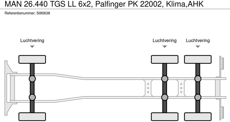 شاحنات مسطحة MAN 26.440 TGS LL 6x2, Palfinger PK 22002, Klima,AHK: صورة 20 شاحنات مسطحة MAN 26.440 TGS LL 6x2, Palfinger PK 22002, Klima,AHK: صورة 20