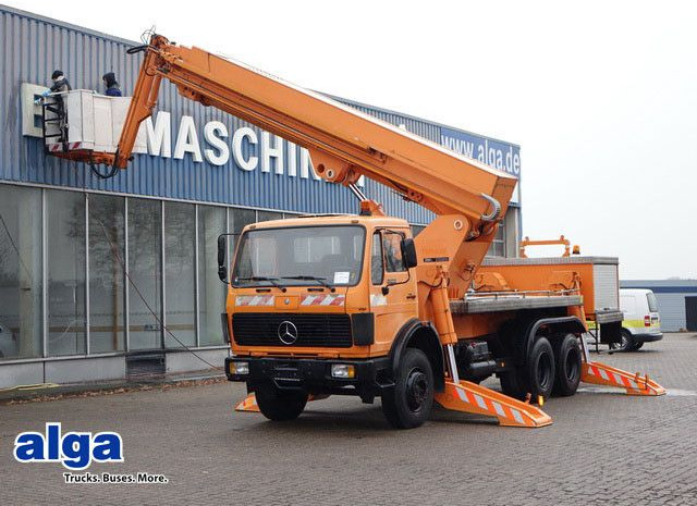Mercedes-Benz 2222 6x4, Ruthmann, 28m³, 3. Sitz, Blattfederung - منصة تلسكوبية محمولة على شاحنة: صورة 1 Mercedes-Benz 2222 6x4, Ruthmann, 28m³, 3. Sitz, Blattfederung - منصة تلسكوبية محمولة على شاحنة: صورة 1
