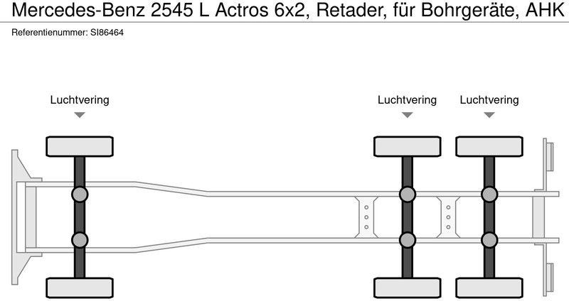شاحنة مقفلة Mercedes-Benz 2545 L Actros 6x2, Retader, für Bohrgeräte, AHK: صورة 20