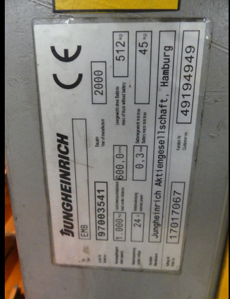 Gerbeur Jungheinrich EMB - آلة التكديس: صورة 5 Gerbeur Jungheinrich EMB - آلة التكديس: صورة 5