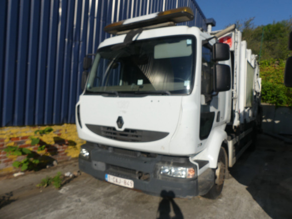REF:1387 - Camion poubelle Renault Midlum 270DXI (2011-189.728 km) - شاحنة النفايات: صورة 1 REF:1387 - Camion poubelle Renault Midlum 270DXI (2011-189.728 km) - شاحنة النفايات: صورة 1