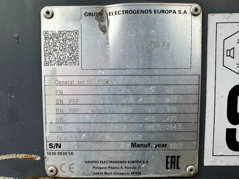Atlas-Copco QAS 200 Volvo Leroy Somer 220 kVA Silent Rental generatorset - مجموعة المولدات: صورة 3 Atlas-Copco QAS 200 Volvo Leroy Somer 220 kVA Silent Rental generatorset - مجموعة المولدات: صورة 3