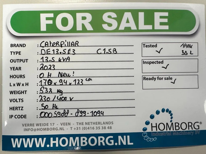 Caterpillar DE13.5E3 C1.5B 13.5 kVA Silent Generatorset CAT New ! - مجموعة المولدات: صورة 2 Caterpillar DE13.5E3 C1.5B 13.5 kVA Silent Generatorset CAT New ! - مجموعة المولدات: صورة 2