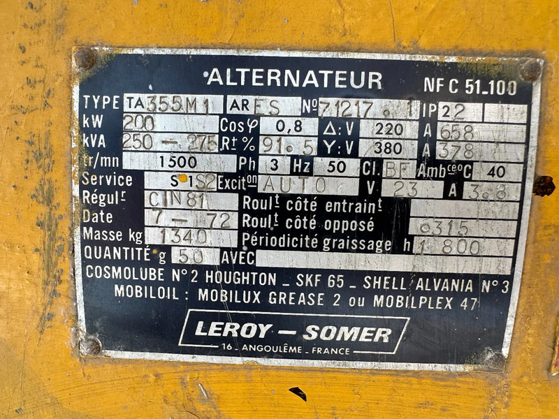 مجموعة المولدات Caterpillar G343 Leroy Somer 275 kVA gas generatorset ex Emergency 138 hours !: صورة 8 مجموعة المولدات Caterpillar G343 Leroy Somer 275 kVA gas generatorset ex Emergency 138 hours !: صورة 8