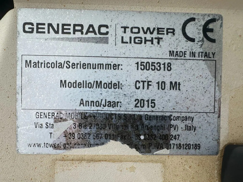 Generac CTF10M 10 meter 230 Volt Light Tower Lichtmast LED - برج الإنارة: صورة 3 Generac CTF10M 10 meter 230 Volt Light Tower Lichtmast LED - برج الإنارة: صورة 3