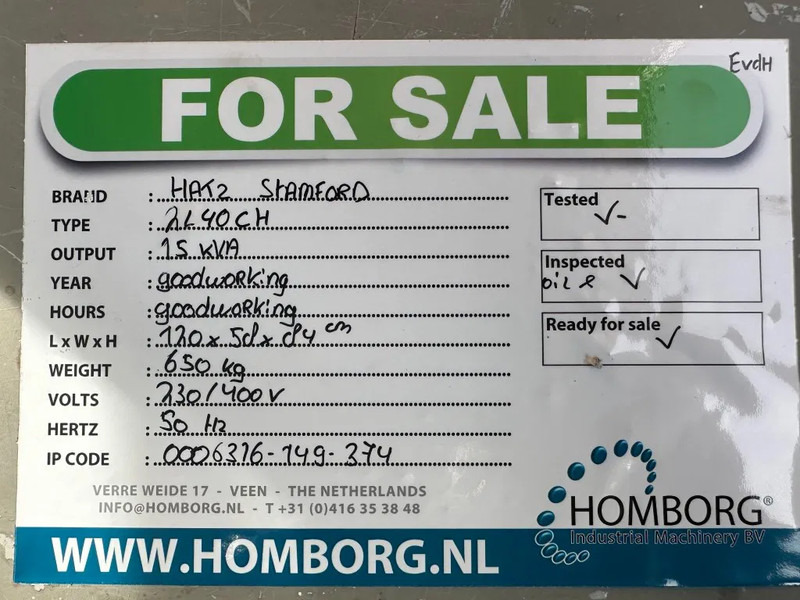 مجموعة المولدات Hatz 2L40CH Stamford 15 kVA Silentpack generatorset: صورة 9 مجموعة المولدات Hatz 2L40CH Stamford 15 kVA Silentpack generatorset: صورة 9