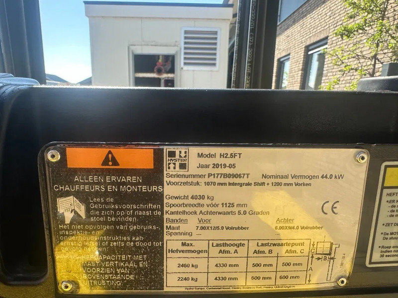 Hyster H2.5FT 2.5 ton Duplex Sideshift LPG Heftruck 2019 - رافعة شوكية تعمل بالغاز: صورة 4 Hyster H2.5FT 2.5 ton Duplex Sideshift LPG Heftruck 2019 - رافعة شوكية تعمل بالغاز: صورة 4