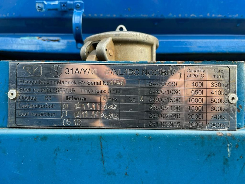 Kiwa IBC 1000 liter Kiwa IBC Dieseltank met keuring - خزان تخزين: صورة 3 Kiwa IBC 1000 liter Kiwa IBC Dieseltank met keuring - خزان تخزين: صورة 3