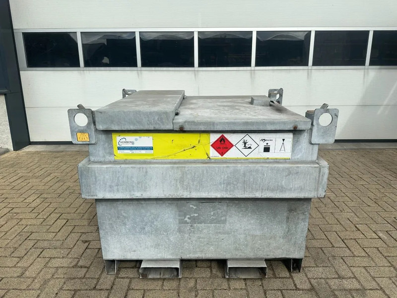 Kiwa IBC Steenbergen 750 liter Dieseltank met Handpomp Milieutank Gegalvaniseerd - خزان تخزين: صورة 1 Kiwa IBC Steenbergen 750 liter Dieseltank met Handpomp Milieutank Gegalvaniseerd - خزان تخزين: صورة 1