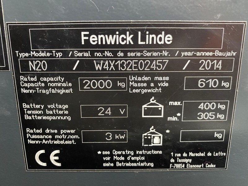 Linde N20 2 ton Elektrische Orderpicker Meerijder Palletwagen - شاحنة باليت: صورة 3 Linde N20 2 ton Elektrische Orderpicker Meerijder Palletwagen - شاحنة باليت: صورة 3